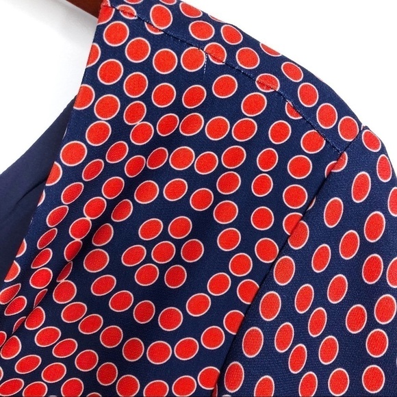 JB by JULIE BROWN NWT Samantha Lily Pond Zip Back Top Size 6 in Red and Navy - Picture 10 of 15